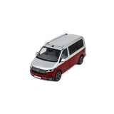 Ottomobile 1:18 Volkswagen T6.1 California Ocean Red Reflex Silver 2021 OT1342