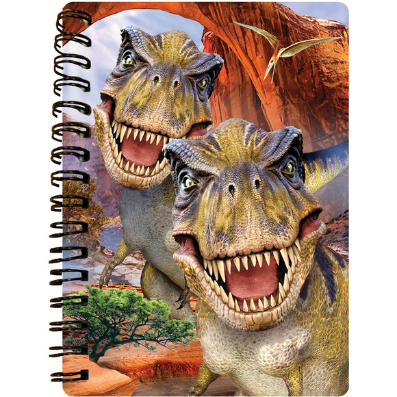 Dinosaur T-Rex A6 Notebook Lined Lenticular Selfie 3D Howard Robinson