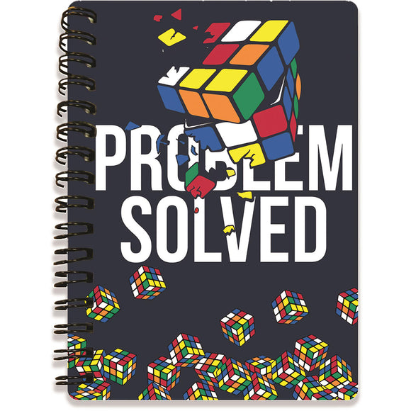 Rubik's Cube A6 Notebook Lined Problem Solved Lenticular Prime 3D