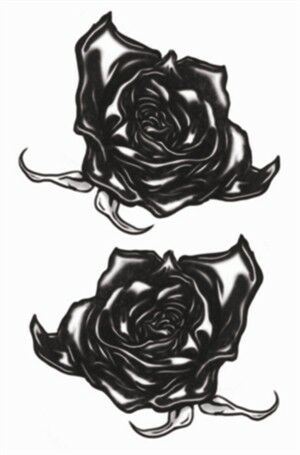 Tinsley Transfers Temporary Tattoo - Goth (Black Roses)
