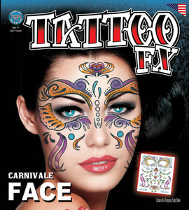 Tinsley Transfers Face Tattoos (Carnivale)