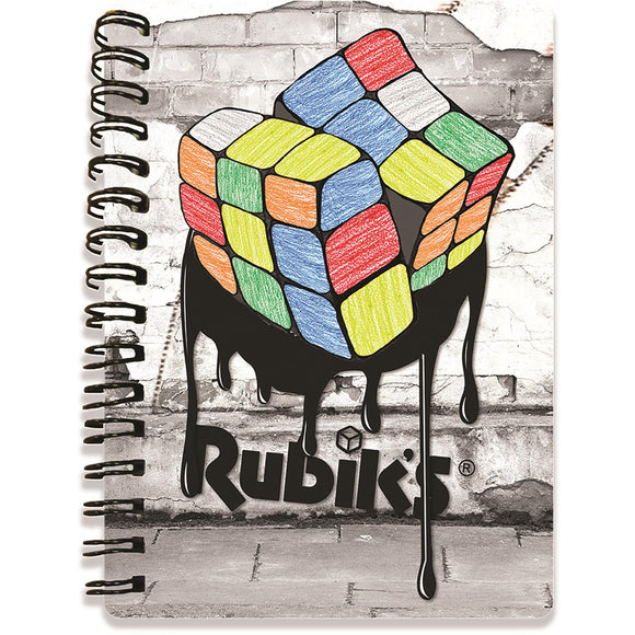 Rubik's Cube A6 Notebook Lined Urbanism Lenticular Prime 3D